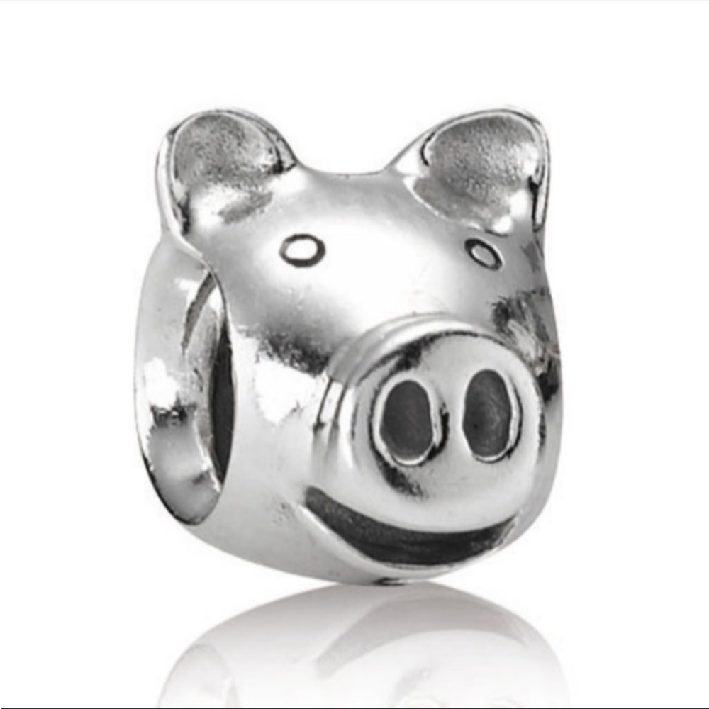 Pandora Retired Pig Charm 🐖 🌸 Sterling Silver